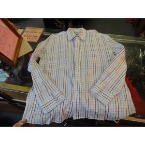 Savile Row company  mens 46 button down long sleeve‎ shirt striped